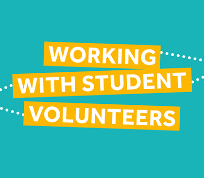 Working with student volunteers graphic